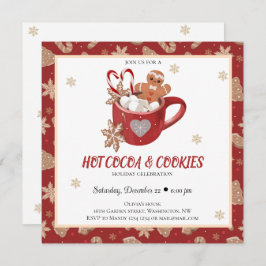 Koekjes en cacaokerstfeest kaart