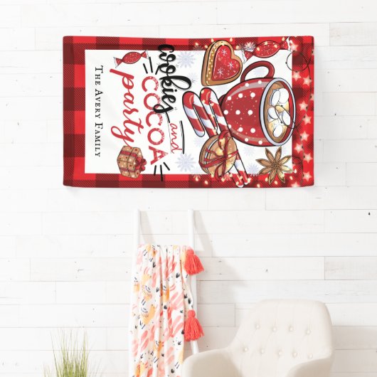 Koekjes en cacaokerstfeest op maat spandoek (Insitu)