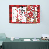 Koekjes en cacaokerstfeest op maat spandoek (Beurs)