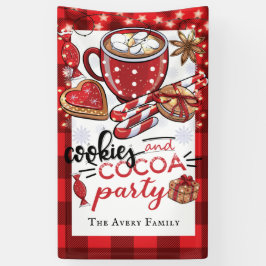 Koekjes en cacaokerstfeest op maat spandoek