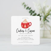 Koekjes en cacaokerstfeestjes kaart (Staand voorkant)