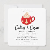 Koekjes en cacaokerstfeestjes kaart (Voorkant)