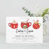 Koekjes en cacaokerstfeestjes kaart (Staand voorkant)