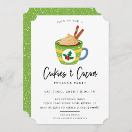 Koekjes en cacaokerstfeestjes kaart