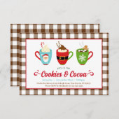 Koekjes en cacaokerstfeestjes kaart (Voorkant / Achterkant)