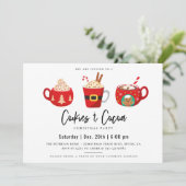 Koekjes en cacaokerstfeestjes kaart (Staand voorkant)