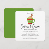 Koekjes en cacaokerstfeestjes kaart (Voorkant / Achterkant)