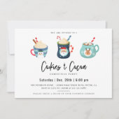 Koekjes en cacaokerstfeestjes kaart (Voorkant)