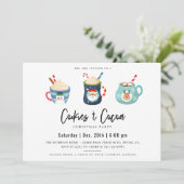 Koekjes en cacaokerstfeestjes kaart (Staand voorkant)