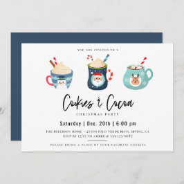 Koekjes en cacaokerstfeestjes kaart