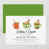 Koekjes en cacaokerstfeestjes kaart (Voorkant / Achterkant)