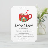 Koekjes en cacaokerstfeestjes kaart (Staand voorkant)