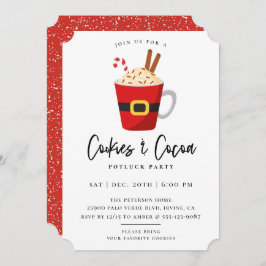 Koekjes en cacaokerstfeestjes kaart