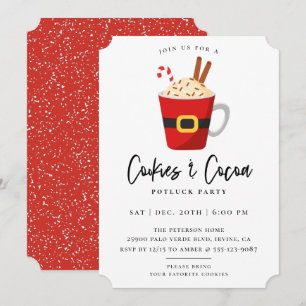 Koekjes en cacaokerstfeestjes kaart