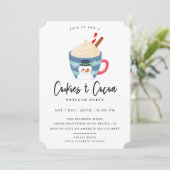 Koekjes en cacaokerstfeestjes kaart (Staand voorkant)