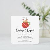 Koekjes en cacaokerstfeestjes kaart (Staand voorkant)