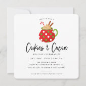 Koekjes en cacaokerstfeestjes kaart (Voorkant)