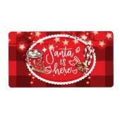 Koekjes en cacaokerstkerstkerstkerstmis etiket (Voorkant)