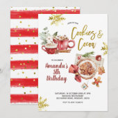 Koekjes en cacaokerstwinterfeestdag Invita Kaart (Voorkant / Achterkant)