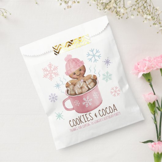 Koekjes en cacaopwinterfeest bedankzakje (Gezegeld)
