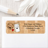 Koekjes en Cartoon van melkvrienden Etiket (Insitu)