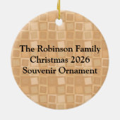 Koekjes en Cartoon van melkvrienden Keramisch Ornament (Achterkant)