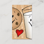 Koekjes en Cartoon van melkvrienden Visitekaartje (Achterkant)