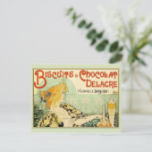 Koekjes en chocolade delacre (Sage) Briefkaart (Staand voorkant)