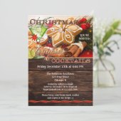 Koekjes en Cocktails Cookie Swap Kerstmis Kaart (Staand voorkant)