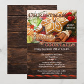 Koekjes en Cocktails Cookie Swap Kerstmis Kaart (Voorkant / Achterkant)