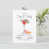 Koekjes en Cocktails kerstcocktail Kaart (Staand voorkant)