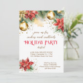 Koekjes en cocktails kerstdiner kaart (Staand voorkant)