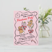 Koekjes en cocktails Kerstfeest Kaart (Staand voorkant)