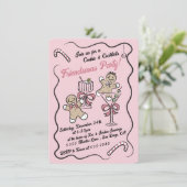 Koekjes en cocktails Kerstfeest Kaart (Staand voorkant)