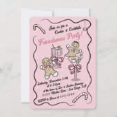 Koekjes en cocktails Kerstfeest Kaart (Voorkant)