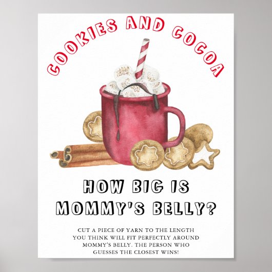 KOEKJES EN COCOA Hoe groot is mama's buik spel Poster (Voorkant)