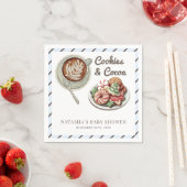 Koekjes en Cocoa Warm Blue Boy Baby shower Servet (Insitu)