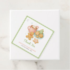 Koekjes en Cocoa Winter Baby shower Bedankjes Labels