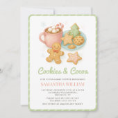 Koekjes en Cocoa Winter Baby shower Kaart (Voorkant)