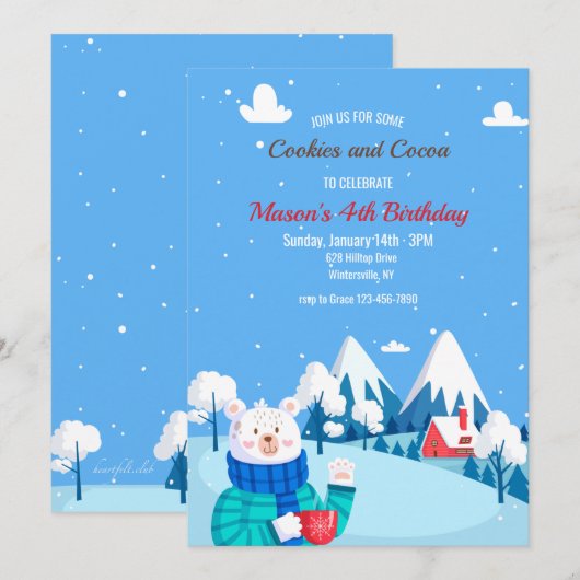 Koekjes en Cocomabeer Kaart (Voorkant / Achterkant)