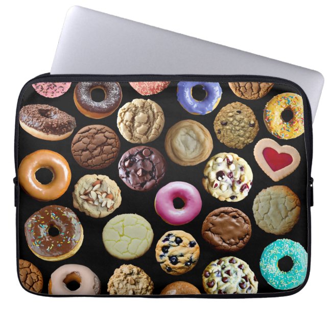 Koekjes en doughnuts laptop sleeve (Voorkant)