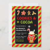 Koekjes en Hot Cocoa Christmas Party Kaart (Voorkant)