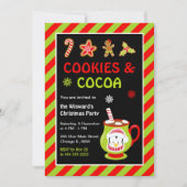 Koekjes en Hot Cocoa Christmas Party Kaart (Voorkant)
