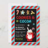 Koekjes en Hot Cocoa Christmas Party Kaart (Voorkant)