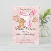 Koekjes en hotcacaofeestdagen kaart (Staand voorkant)