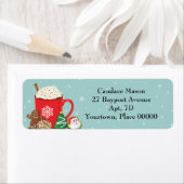 Koekjes en kerstfeestdag met cacao etiket (Insitu)