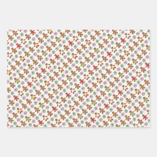 Koekjes en kerstmis met Snoep Inpakpapier Vel (Voorkant 3)