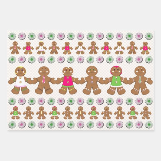 Koekjes en kerstmis met Snoep Inpakpapier Vel (Voorkant)