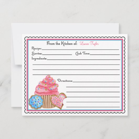 Koekjes en koekjes bakken Kaarten (Voorkant)