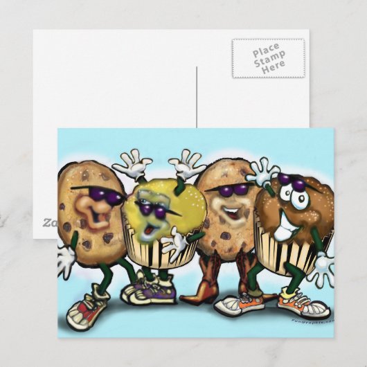 Koekjes en koekjes briefkaart (Voorkant / Achterkant)